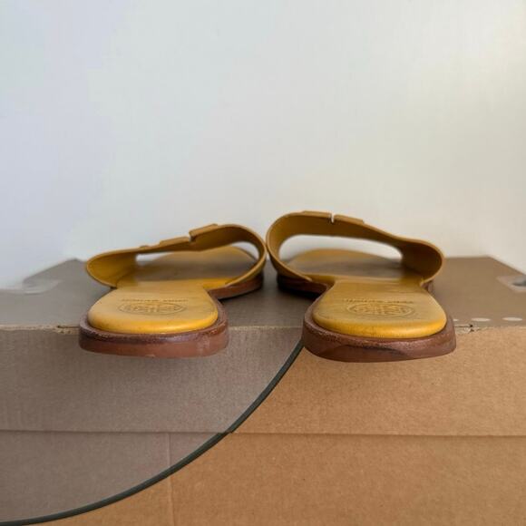 Tory Burch Ines Yellow Leather Women Sandals- SZ 9 - Picture 3 of 11